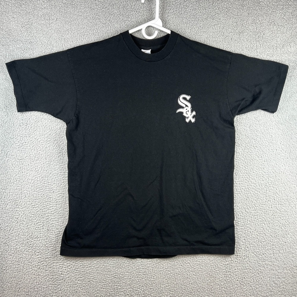 VTG 90s Chicago White Sox Salem Shirt Mens XL Black Single‎ Stitch USA 1995 MLB